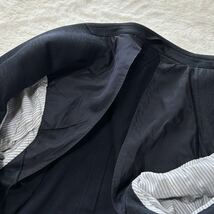 【紳士の佇まい　美品】バーバリーロンドン　テーラードジャケット　リネン混　コットン　茶色ボタン　濃紺　ネイビー　Mサイズ　高級感_画像6