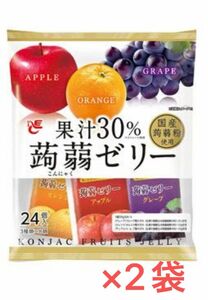 エースベーカリー　果汁30% 蒟蒻ゼリー　24個入り2袋