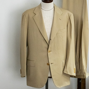キートン ウール合物 スーツ サイズ52（ヨーロッパサイズ）ヨーロッパ・ビンテージ【f6】軽量 ベージュ   KITONの画像4