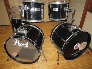 Pearl パール ツーバス　ドラムセット 2バスドラ22インチ 2タム 12&13インチ 2フロアタム 16&18インチ