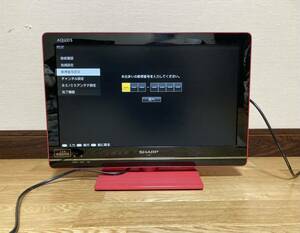 ジャンク品　液晶テレビ 19型　2012年製　SHARP AQUOS LC-19K7 引き取り/家財便120サイズ