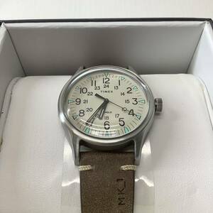 TIMEX タイメックス 腕時計 アナログ 3針 クオーツ 電池式 レザーベルト インディグロ MK1 S.B.Foot TW2R96800 動作品 稼働品