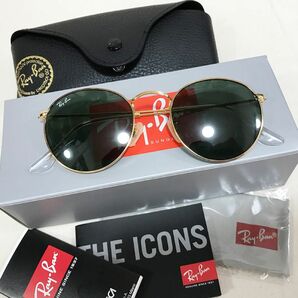 [新品付属品完備☆送料込み] RayBan レイバン ROUND METAL ラウンドメタル サングラス ゴールド RB3447