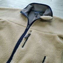 Patagoniaパタゴニア■極美品 90s vintage USA製 1999年 Retro Cardigan レトロカーディガン S ナチュラル ボア フリース_画像8