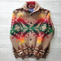 PENDLETONペンドルトン 美品 00s メキシコ製 USA fabric使用 1920-30年代復刻 ウール スポーツジャケット S ネイティブ柄 ブランケット A-2_画像6