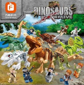 LEGO レゴ 互換 恐竜 ジュラシックワールド ダイナソー ミニフィグ　大量 フィギュア ティラノサウルス ミニフィグ付き