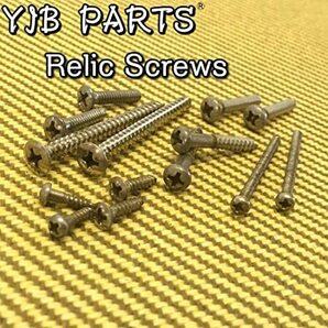 YJB PARTS Relic Screws レリックネジ (インチ)Fタイプピックガード用 12本入り (メール便対応)の画像4