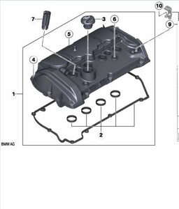 BMW F20 F21 F30 シリンダーヘッドカバーガスケット タペットカバー パッキン 116i 118i 320i N13 N18 11127582400