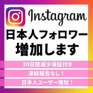 【減少保証あり】インスタグラム日本人フォロワー200人増加します！