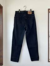 95年製 米国製 リーバイス 550 ブラック 90’s アメリカ製 USA製 LEVI’S BLACK 後染め 濃い ビンテージジーンズ 501 505 (32x31) 美品_画像5