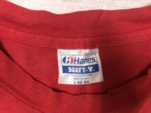 USA製 ヘインズ Hanes GUAM グアム スーベニア オールド アメカジ 80s 古着 イラスト 半袖Tシャツ カットソー メンズ L 赤_画像2