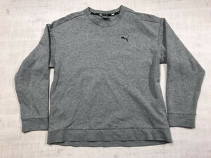 プーマ PUMA スポーツ ストリート バックプリント有 ロンT 長袖Tシャツ カットソー メンズ ロゴプリント M グレー