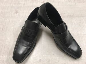 ケネスコール Kenneth Cole NEW YORK トラッド ビジネス スクエアトゥ ローファー シューズ 靴 メンズ レザー革製品 サイズ10 28cm 黒