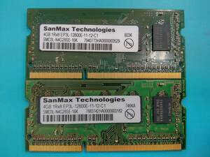  operation not yet verification SanMax Technologies made EP3L-12800E 1Rx8 4GB×2 sheets set =8GB 29820091010