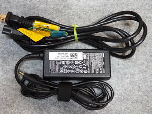  used AC adaptor DELL LA65NS2-01 19.5V 3.34A 65W circle pin 4.5x3.0mm A129-3037-A02