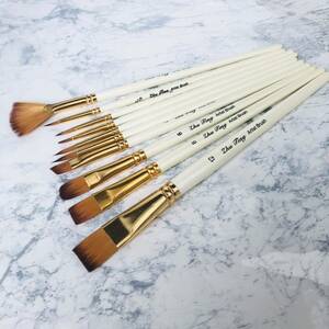  bokashi watercolor painting acrylic fiber . paintbrush 10 pcs set fine art supplies writing brush watercolor writing brush oil paintbrush . writing brush paint brush painting materials writing brush white white 