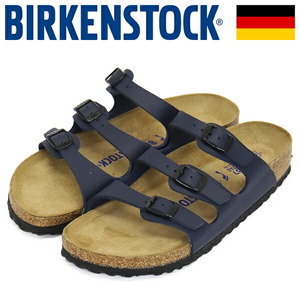 Birkenstock 554713 Флорида SFB Florida мягкий слой для ног бирко поток сандалий синяя узкая ширина Bi341 38- около 24,5