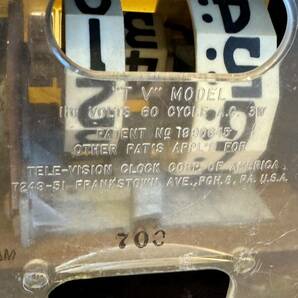 1940年？アンティーク テレビジョン 時計 Tele-Vision フリップクロック USA アメリカ ビンテージ 昭和 レトロ 雑貨 置型時計 オブジェの画像5