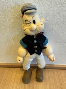  Popeye soft toy sofvi Showa Retro antique Vintage figure POPEYE Ame toy miscellaneous goods USA America doll doll big 