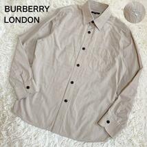 美品☆BURBERRY LONDON バーバリーロンドン　シャドーチェック ドレスシャツ ホースロゴ　長袖シャツ_画像1