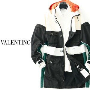 dp206●VALENTINOヴァレンティノMENS●スタイリッシュ●デザインフーデッドコート●50