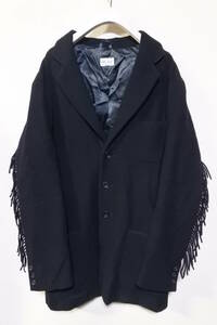 Paul Smith Wool Jacket size XL ポールスミス フリンジ ウールジャケット ブラック 英国製