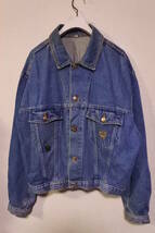 80's MCM Vintage Denim Jacket size L エムシーエム デニムジャケット 金ボタン ビンテージ_画像1