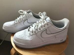 ナイキ Nike Air Force 1 '07 Low White/Wolf Grey- White ホワイト/ホワイト/ウルフグレー DV0788-100 US8.5 26.5cm 正規品 絶品 希少