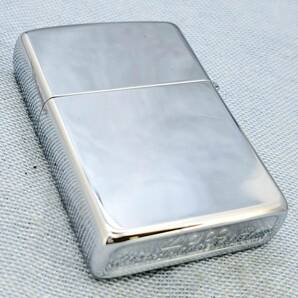 1000円～ zippo 美品 GEOMETRIC希少モデル GEOMETRIC COLLECTION 1993年製 シルバー SILVER color ジッポー オイルライター USA 050の画像2