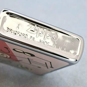 1000円～ zippo 美品 GEOMETRIC希少モデル GEOMETRIC COLLECTION 1993年製 シルバー SILVER color ジッポー オイルライター USA 050の画像3