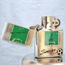 1000円～ zippo 美品 サッカー スポーツシリーズ 1994年製 シルバー SILVER color ジッポー オイルライター USA 051_画像4