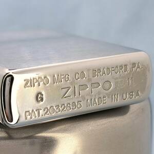 1000円～ zippo 美品 ビンテージ レプリカ フラットトップ シルバー ヘアライン加工 SILVER color ジッポー オイルライター USA 020