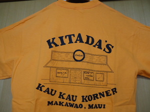 ハワイ　KITADA'S　マウイ島　2007’　60周年記念　Ｔシャツ　オレンジ色　Ｍ