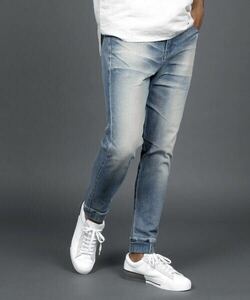 The DUFFER of ST.GEORGE STRETCH KERSEY JOGGER DENIM：カルゼ生地 デニムジョガーパンツ ジョグパンツ M