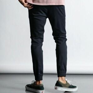 The DUFFER of ST.GEORGE 「GUM STRETCH LIGHT」SKINNY JOGGER PT：超伸縮「ガムストレッチライト」スキニー ジョガーパンツ Lネイビー の画像4