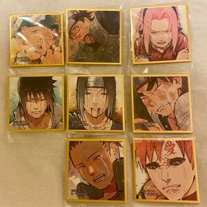 最強ガシャ 豆ガシャ色紙 NARUTO-ナルト- 疾風伝　ナルト　サスケ　イタチ　サクラ　我愛羅　シカマル　リー　イルカ 豆ガシャ