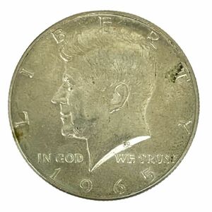 アメリカ ハーフダラー/50セント 銀貨 1965年 ケネディSV400★6262