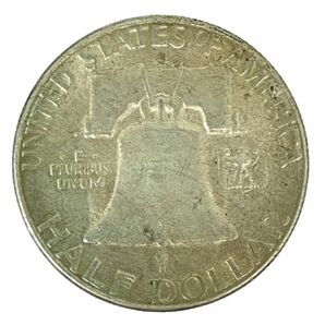 アメリカ ハーフダラー/50セント 銀貨 1954年 フランクリン SV900★6263の画像2