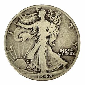 アメリカ ハーフダラー/50セント 銀貨 1942年 ウォーキングリバティ SV900★6264
