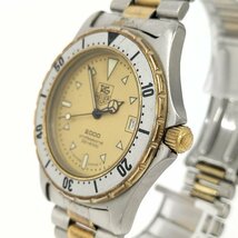 ●TAG Heuer タグ ホイヤー プロフェッショナル 2000シリーズ 974.006 メンズ腕時計 ゴールド文字盤 クォーツ 中古[ne]u565_画像2