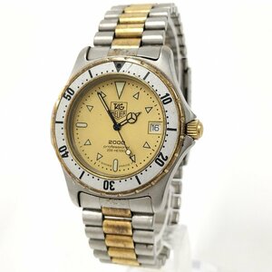 *TAG Heuer TAG Heuer Professional 2000 series 974.006 men's wristwatch Gold face quartz used [ne]u565