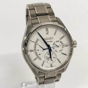 ●美品 セイコー 腕時計 SEIKO プレザージュ プレステージライン 6R21-01B0 SARW021 メンズ ホワイト文字盤 自動巻き 中古[ne]D12h4の画像1