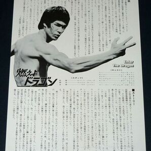 ［映画チラシ3種セット］ ブルース・リー Bruce Lee 1970/1980年代当時物 3枚 燃えよドラゴン 電光石火 死亡の塔の画像3