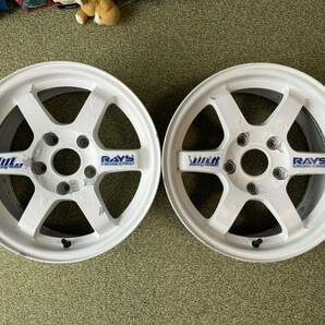 希少サイズ!! 当時物!! 2本のみ レイズ RAYS ボルクレーシング VOLK Racing TE37 15インチ 6.5J+28 5H114.3 MR2 SW20 シビック タイプRの画像1