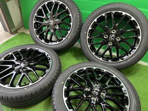 ★新車外し★ホンダ★N-BOX カスタム 純正タイヤホイール4本 2023年製造 DUNLOP 165/55R15 N-ONE/N-VAN/Nシリーズ/バモス※1本 転倒傷有