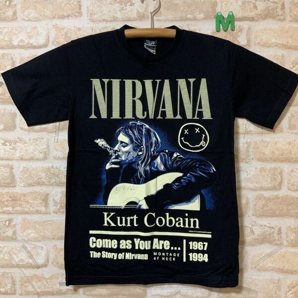 ニルバーナ ニルヴァーナ Tシャツ　Mサイズ　管K50 カートコバーンNIRVANA ロックバンドTシャツ