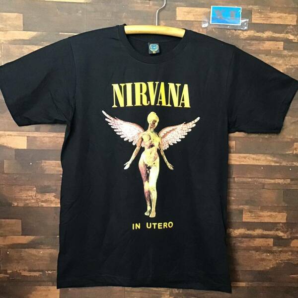 ニルヴァーナ ニルバーナ Tシャツ　XLサイズ　IN UTERO NIRVANA ロックバンド　半袖