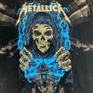 メタリカ Metallica スカル Tシャツ Lサイズ 半袖Tシャツ バンドTシャツ ロックTシャツ タイダイ 絞り染め ムラ染の画像2