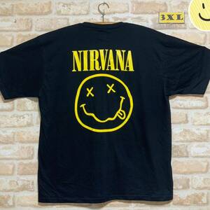 ニルバーナ ニルヴァーナ Tシャツ　3XLサイズ　ニコちゃん　XXXL ロックバンド　半袖　Nirvana