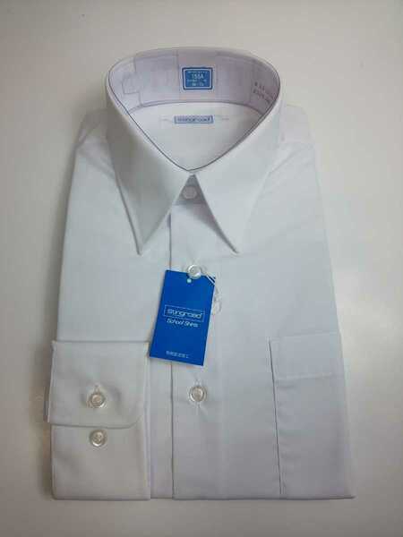 スクールシャツ 男子長袖 155A 形態安定 白無地 レギュラーカラー 新品 MA3100